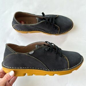 OnFoot Casual Barefoot Shoe Sneaker Women's 41 EU 10-10.5‎ US Elastic Lace Navy